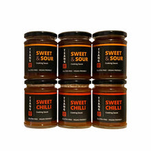Load image into Gallery viewer, Pack of 6 (3 jars of Sweet Chilli sauce + 3 jars of Sweet and Sour sauce) 
