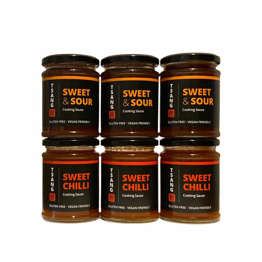 Pack of 6 (3 jars of Sweet Chilli sauce + 3 jars of Sweet and Sour sauce) 