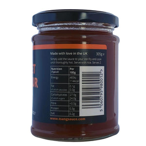 Nutritional information label for gluten free Sweet and Sour sauce